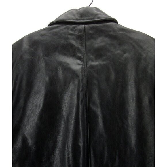 VINTAGE Banana Republic Leather Jacket Large Professional Y2K Overcoat - Picture 9 of 11